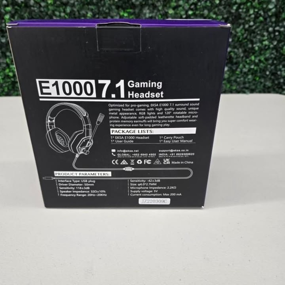 EKSA E1000 USB Gaming Headset - Black - Picture 4 of 5